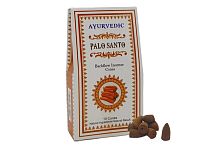 Благовония-конусы стелющийся дым Palo Santo (Пало Санто), Backflow Dhoop Cones 10 шт., AYURVEDIC